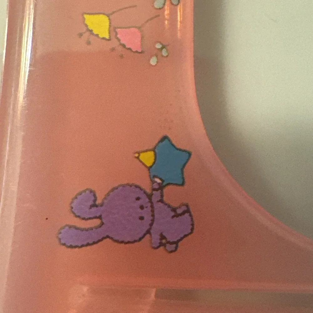 Sanrio Little Twin Stars Retro hair Comb Vintage Rare 70's 1976 PINK Collectible